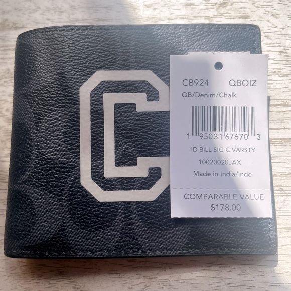 Dark blue coach wallet - Picture 1 of 3